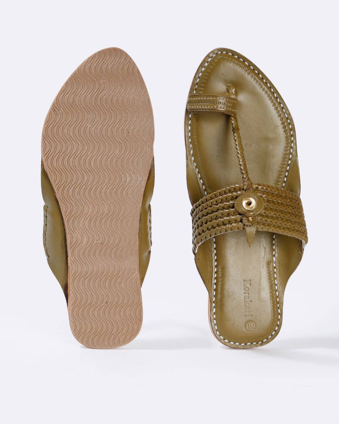 Buy Olive Sandals for Men by KORAKARI Online