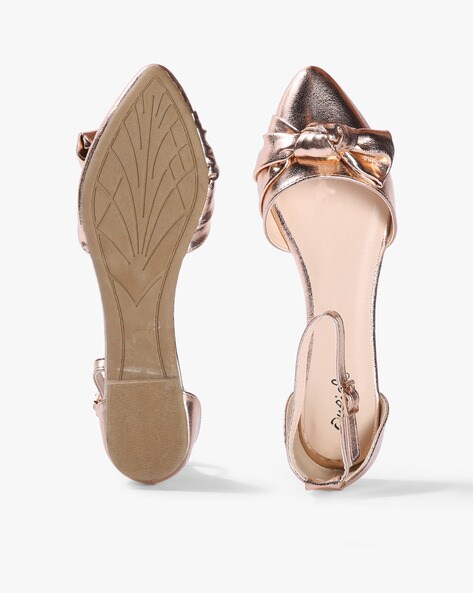 flat rose gold shoes