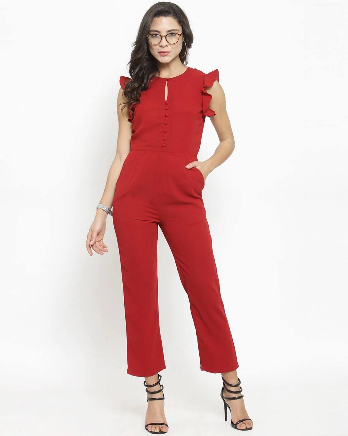 formal red jumpsuits