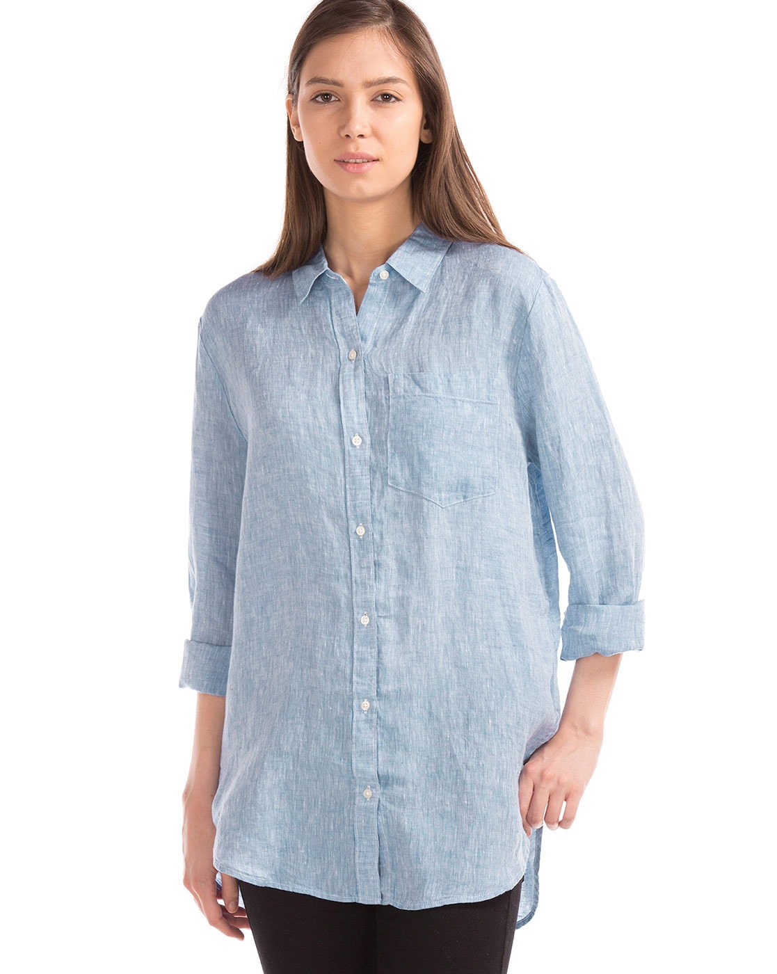 Gap linen on sale shirt womens