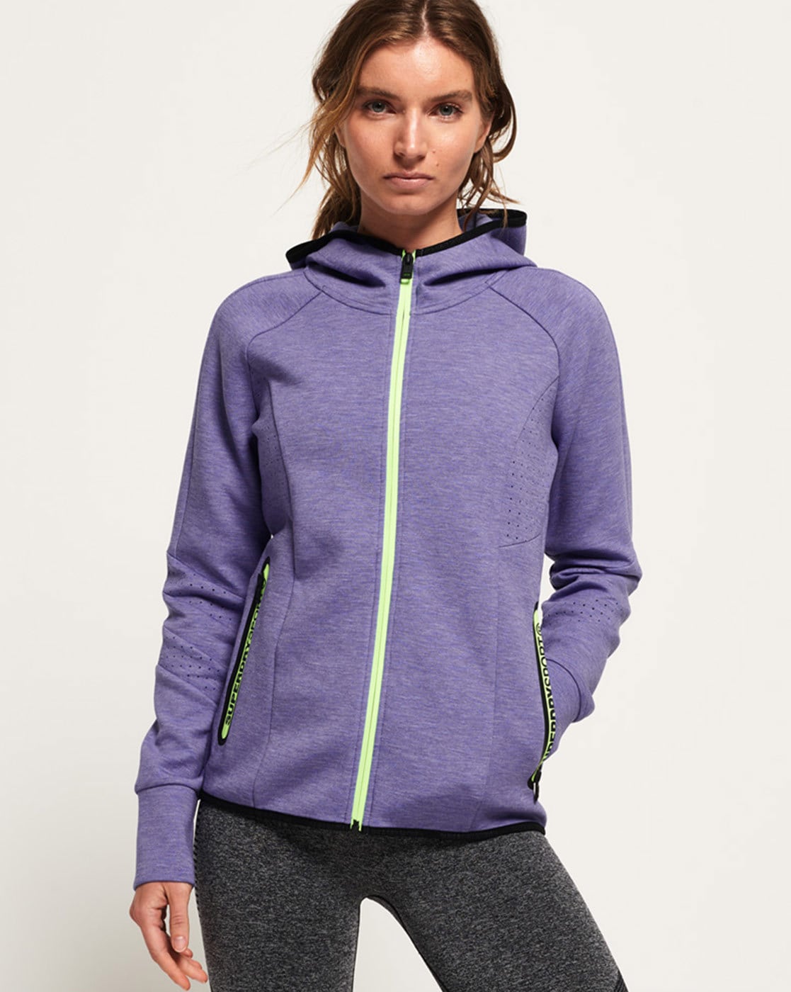 purple superdry hoodie