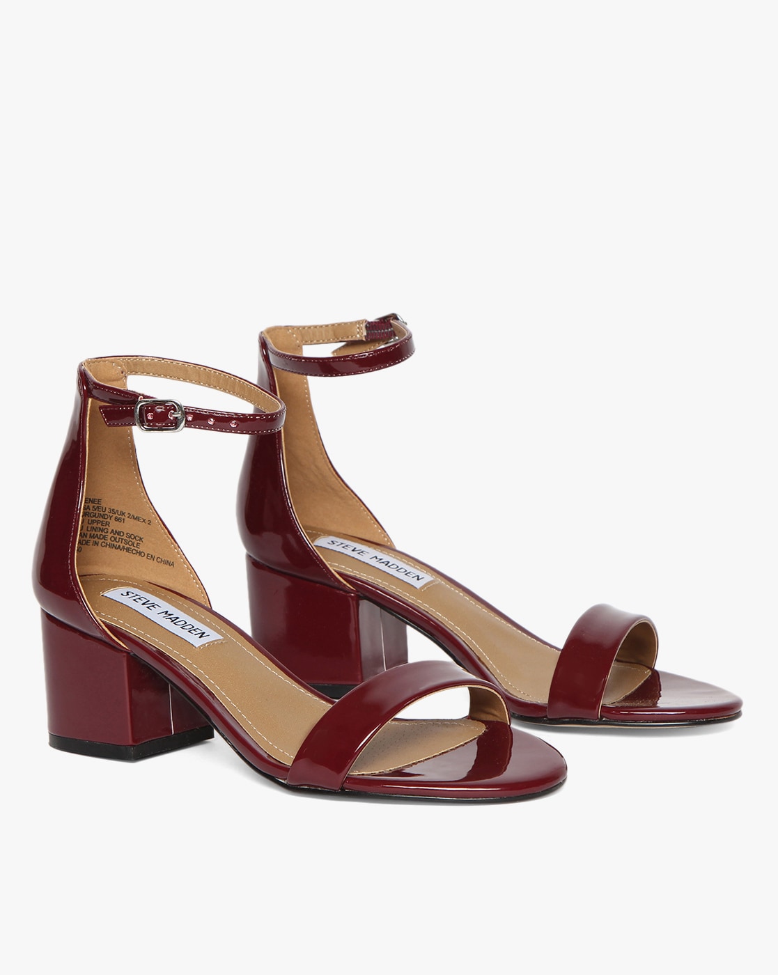 Buy Burgundy Heeled Sandals for Women 