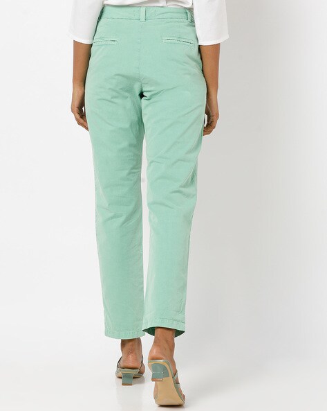 Buy Green Trousers & Pants for Women by Marks & Spencer Online