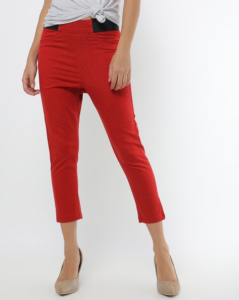 red jeggings marks and spencer