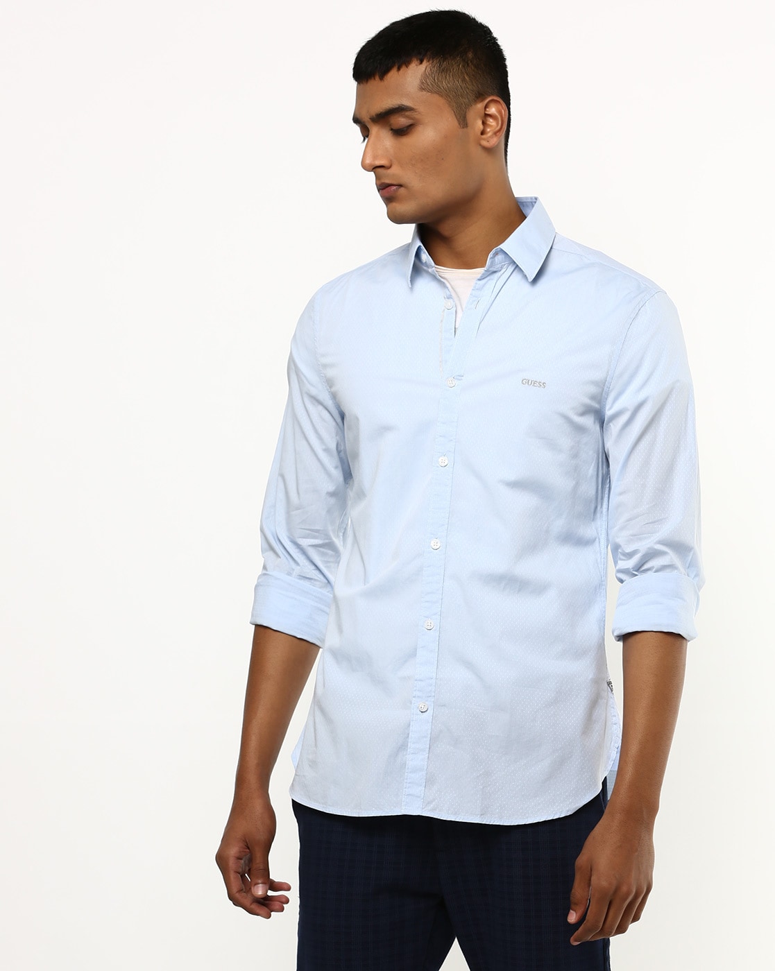 guess men's dress shirts