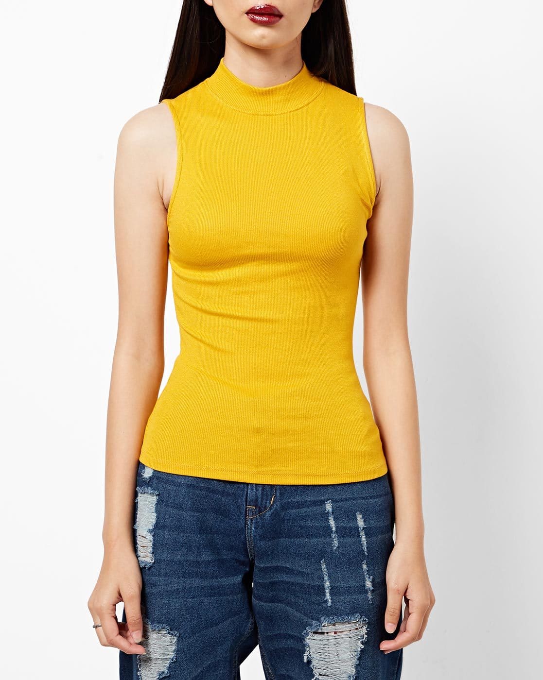 Buy Mustard Yellow Tops for Women by TALLY WEiJL Online