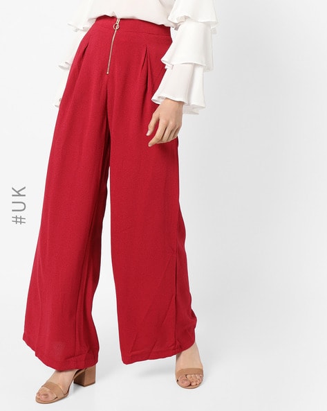 Womens Summer Lounge Pant UK Ladies Casual Pants Stretchy Elastic Waist  Trousers Wide Ruffle Leg Side Split Pant Solid Color Loose Fit Workout  Outdoor Regular Slacks Trouser : Amazon.co.uk: Fashion