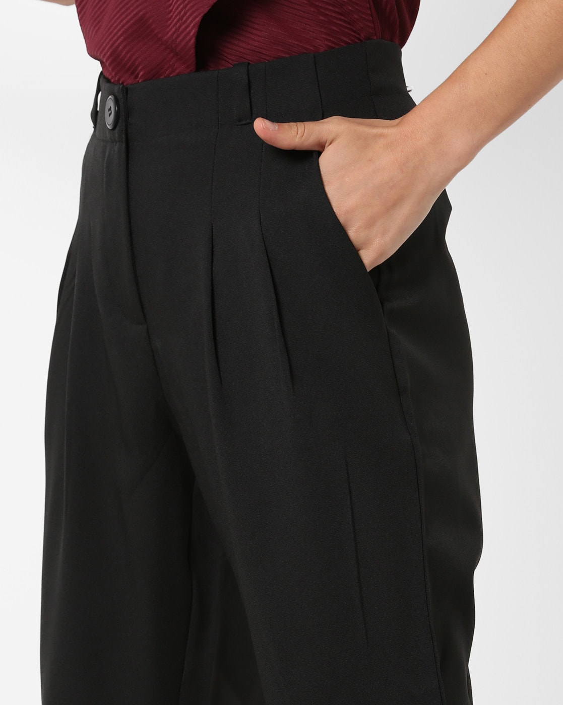 Buy Black Trousers & Pants for Women by AJIO Online