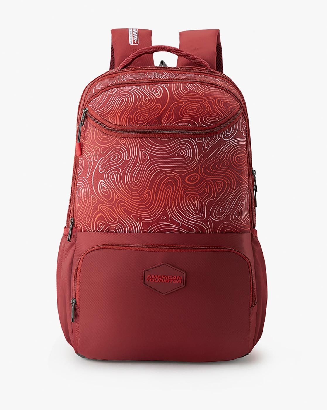 red american tourister backpack