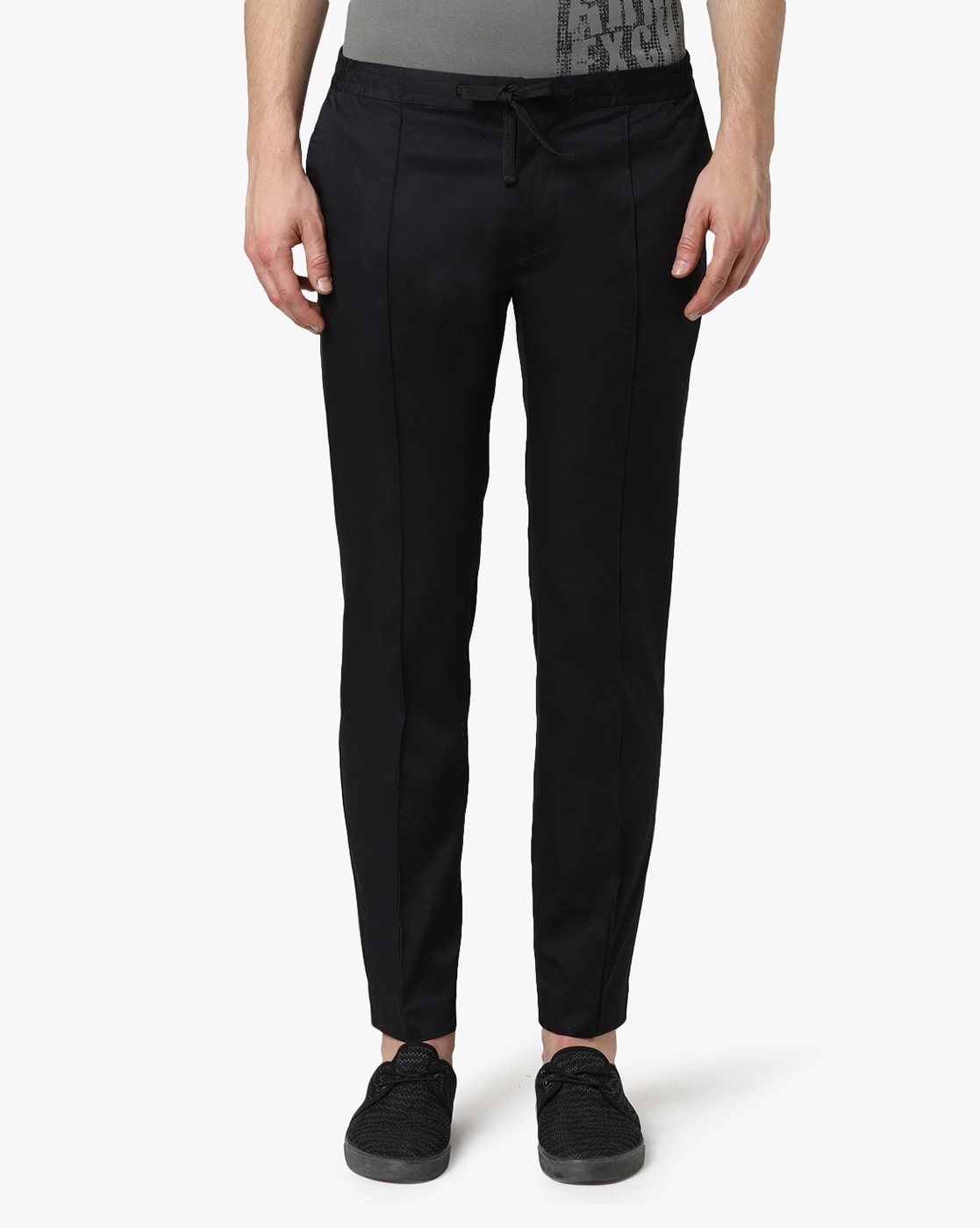 Emporio Armani Navy Viscose Blend Trousers in Blue for Men | Lyst UK-demhanvico.com.vn