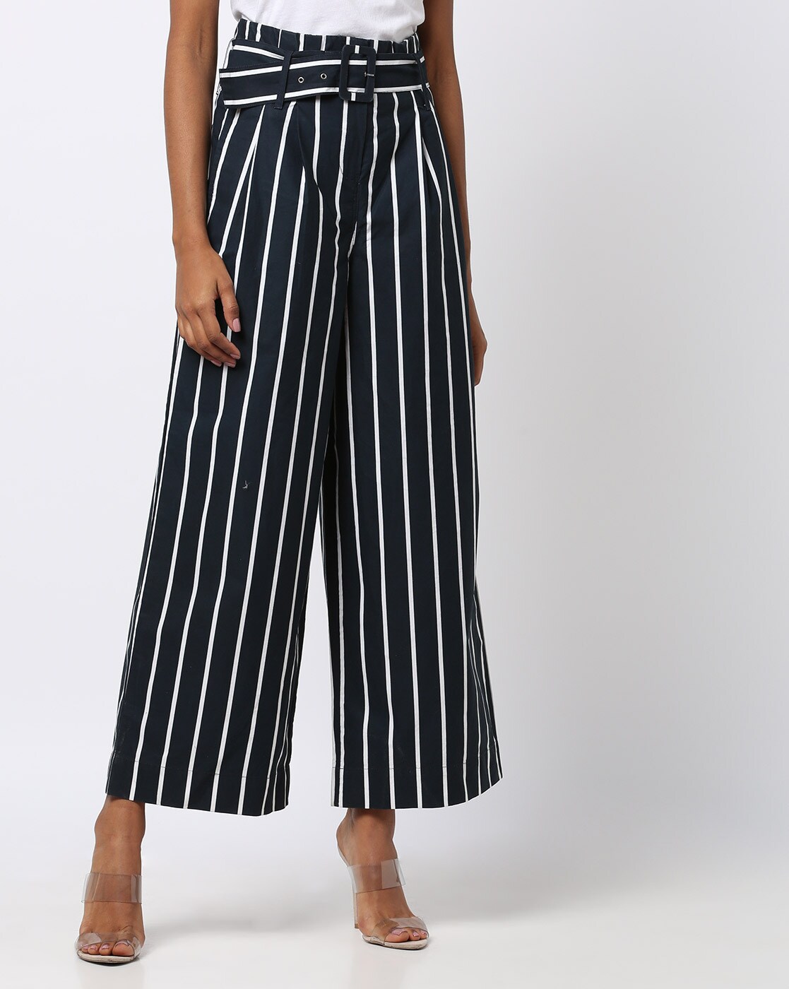 Victoria Victoria Beckham Striped Palazzo Pants, $176 | farfetch.com |  Lookastic