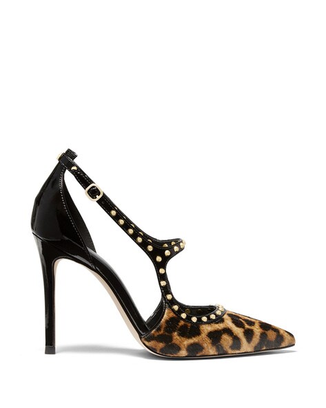 Ava Studded Leopard Pumps