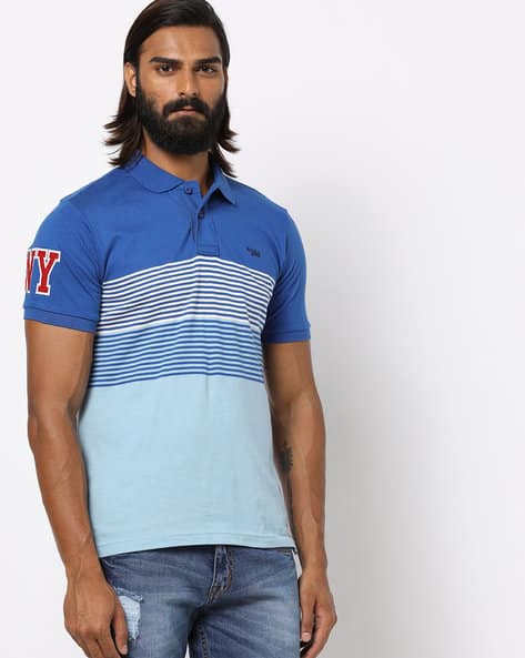 Buy Blue Tshirts for Men by AERO JEANS 