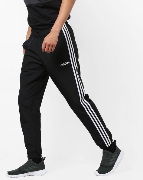 adidas Essentials Single Jersey 3 Stripes Pants Black | Dressinn