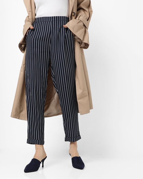 Vertical Stripe Straight-Leg Pants in Black - Retro, Indie and Unique  Fashion