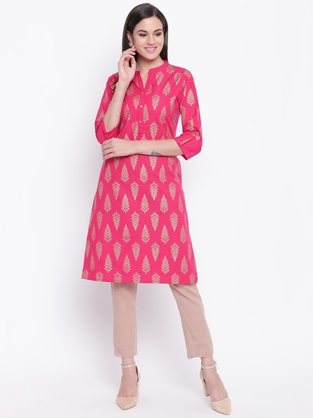 Buy Made in India Casual Women's Pure Cotton Hand Block Printed Long Kurta  - Kurti Dress Pistachio Green(XL-Size) at Amazon.in