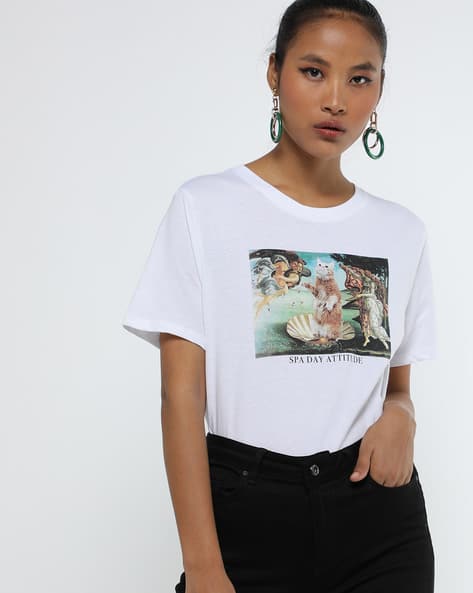 Graphic Print Crew-Neck T-shirt - Main Image