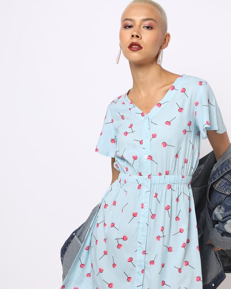 Button down a line dress Clearance