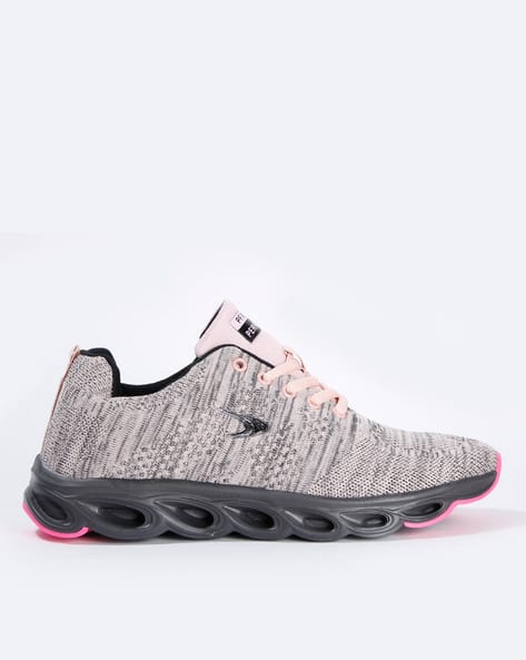 Washable Lace-Up Sport Shoes with Mesh Panelling