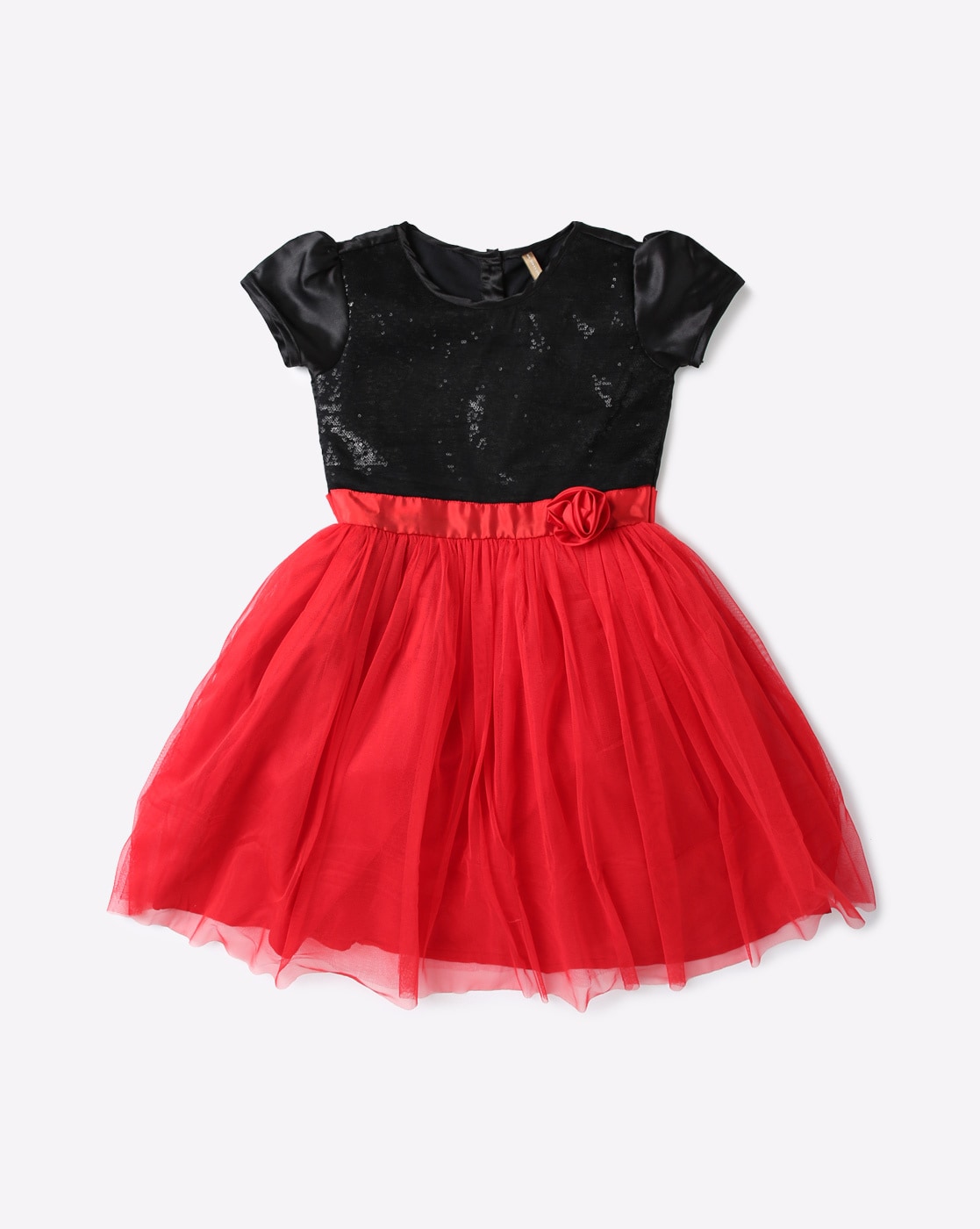 Black and clearance red combination frocks