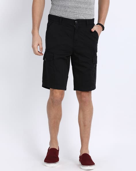 Buy Black Shorts 3/4ths for Men by T-Base Online