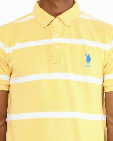 Slim Fit Striped Polo T-shirt (Image - 2)