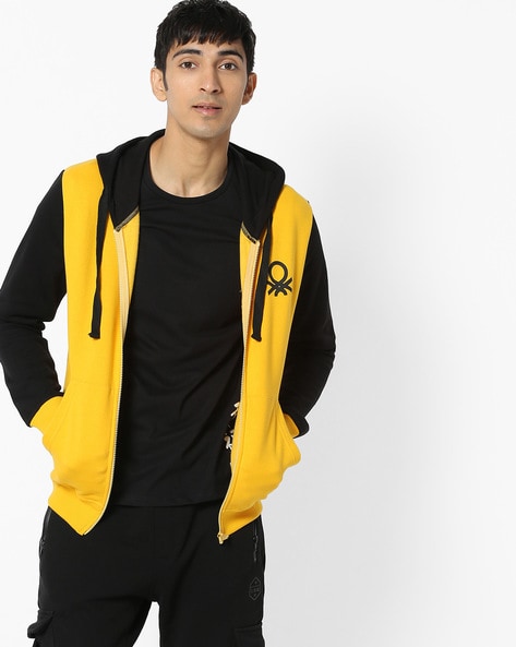 Yellow clearance black hoodie