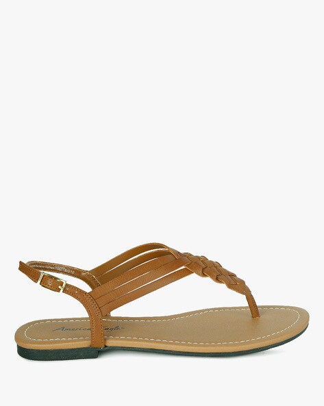 Buy Tan Flat Sandals for Women by 