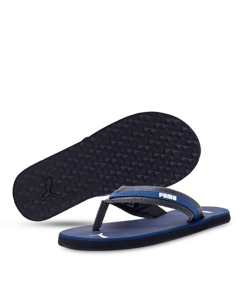 puma blue flip flops