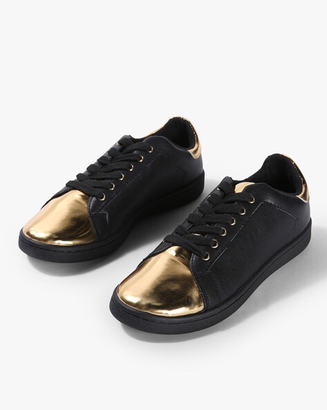 Buy Black \u0026 Gold Casual Shoes for Women 