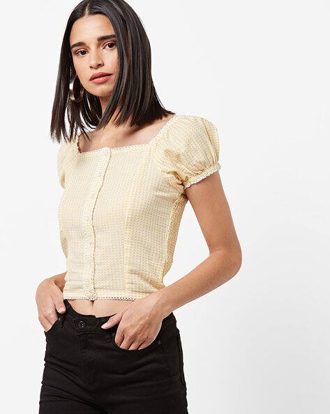 Ajio puff sleeve top Clearance