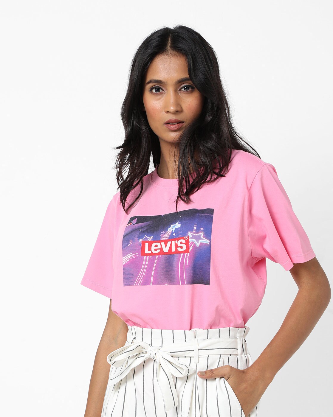 pink levis tshirt