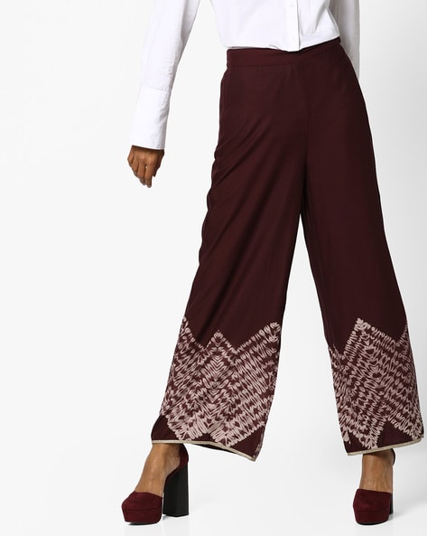 Printed Pants with Semi-Elasticated Waist Price in India