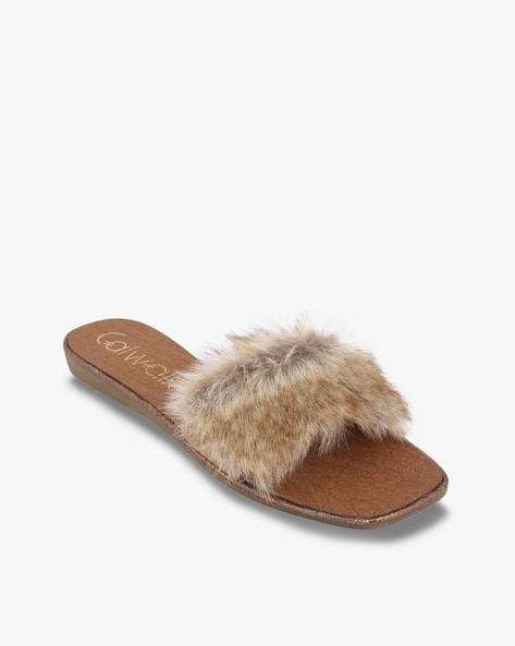 Furry Slip-on Flats (Image - 2)