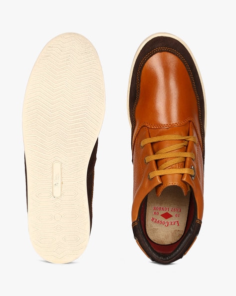 Lee cooper genuine leather panelled best sale casual shoes