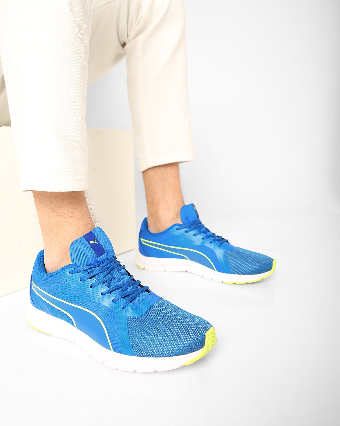 puma light blue sneakers