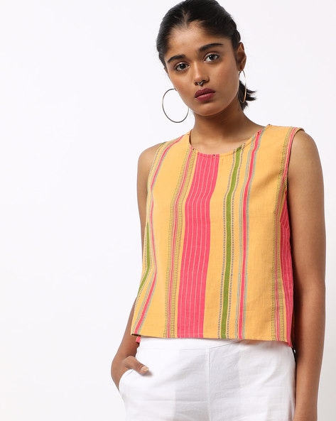 ajio sleeveless tops