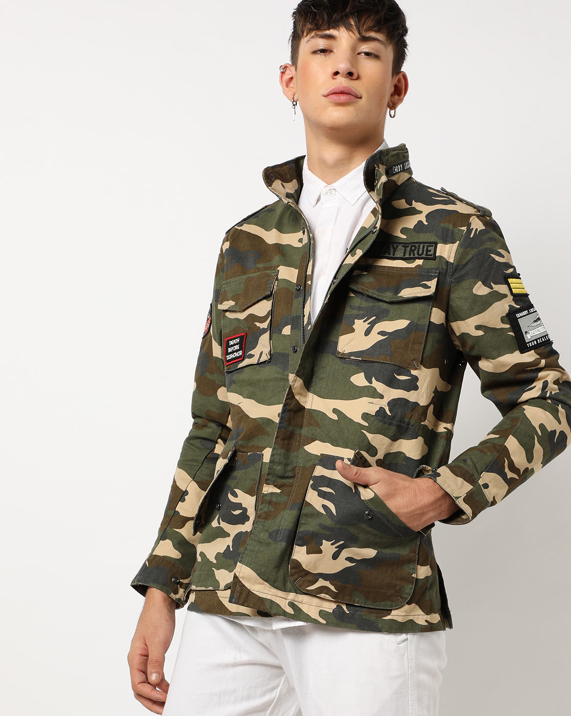 Camo Military Jacket Plus – Jonah Mi