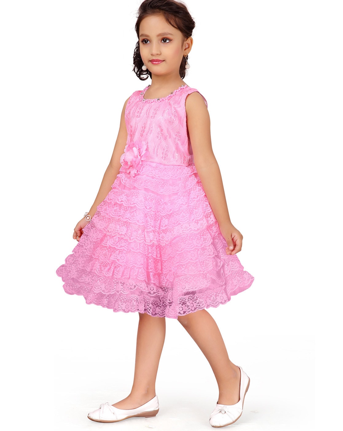 Buy Pink Dresses & Frocks for Girls by AARIKA GIRLS ETHNIC Online ...