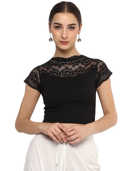 Buy Black Blouses for Women by SALWAR STUDIO Online