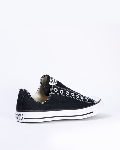 Black converse hotsell slip on