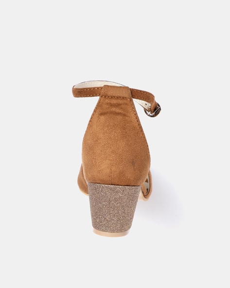 Pointy-Toe Block Heels with Ankle Strap (Image - 2)