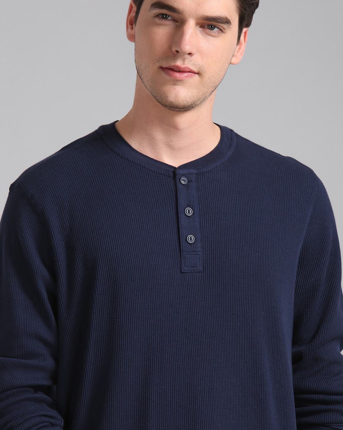 gap waffle henley