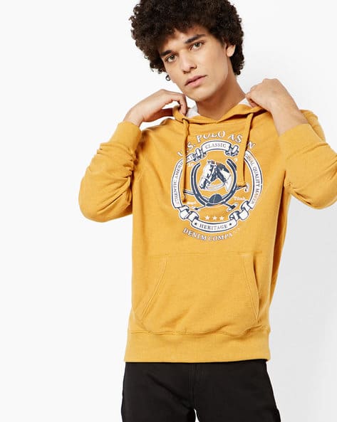 Buy Yellow Sweatshirt Hoodies for Men by Polo Online