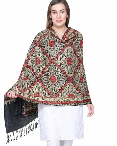 Woolen Shawl with Tassels Price in India