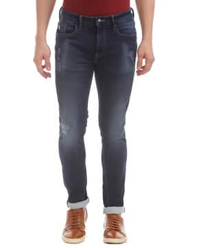 Blue Denim Jeans for Men by ED HARDY 