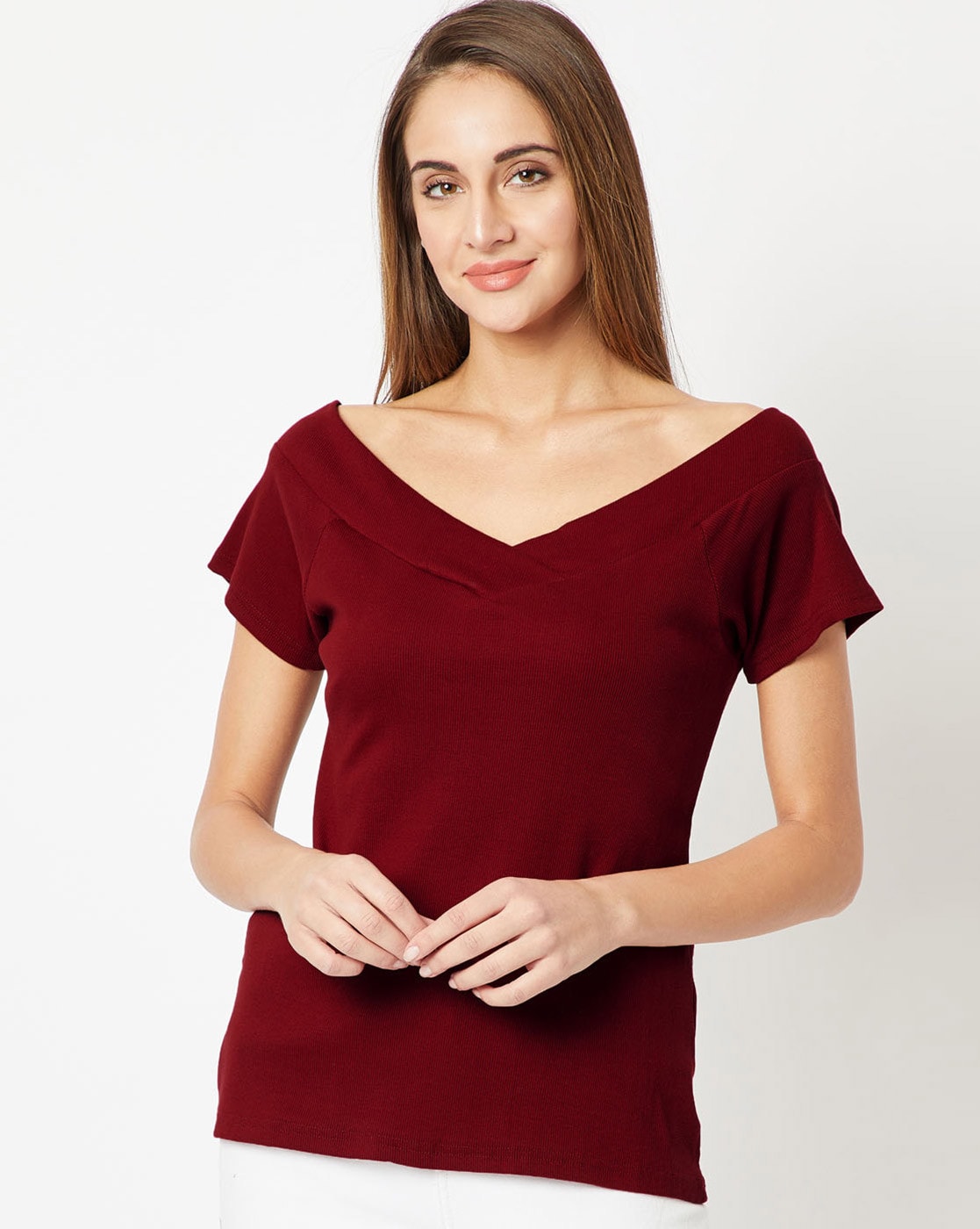 Buy Maroon Tops for Women by MISS CHASE Online | Ajio.com
