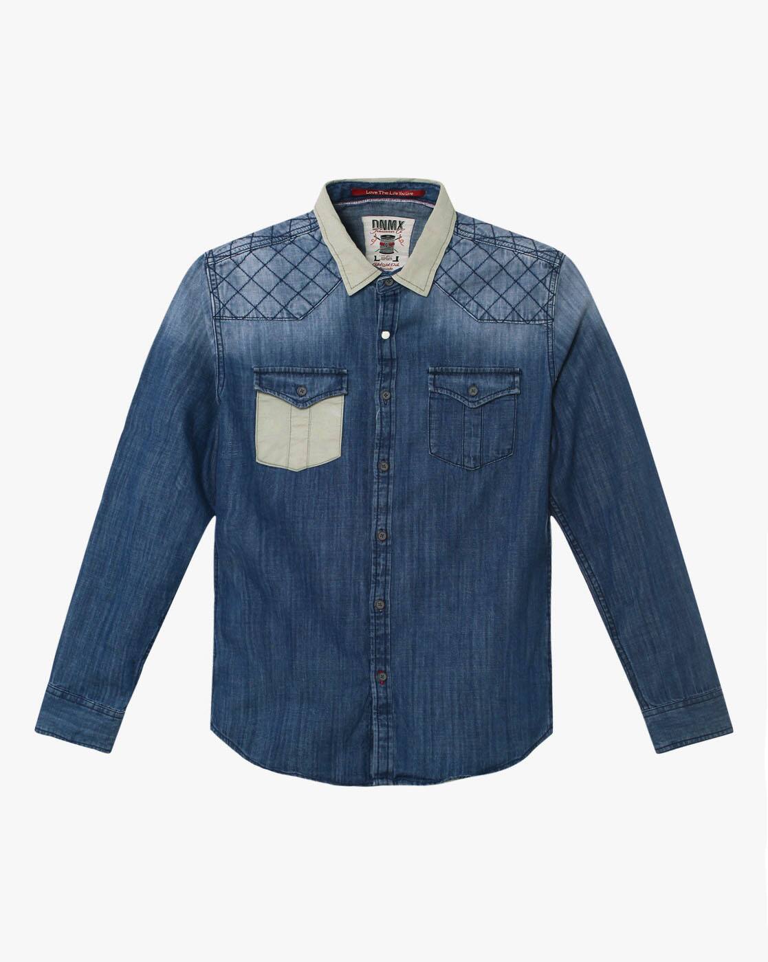 Buy Blue Shirts for Men by DNMX Online 