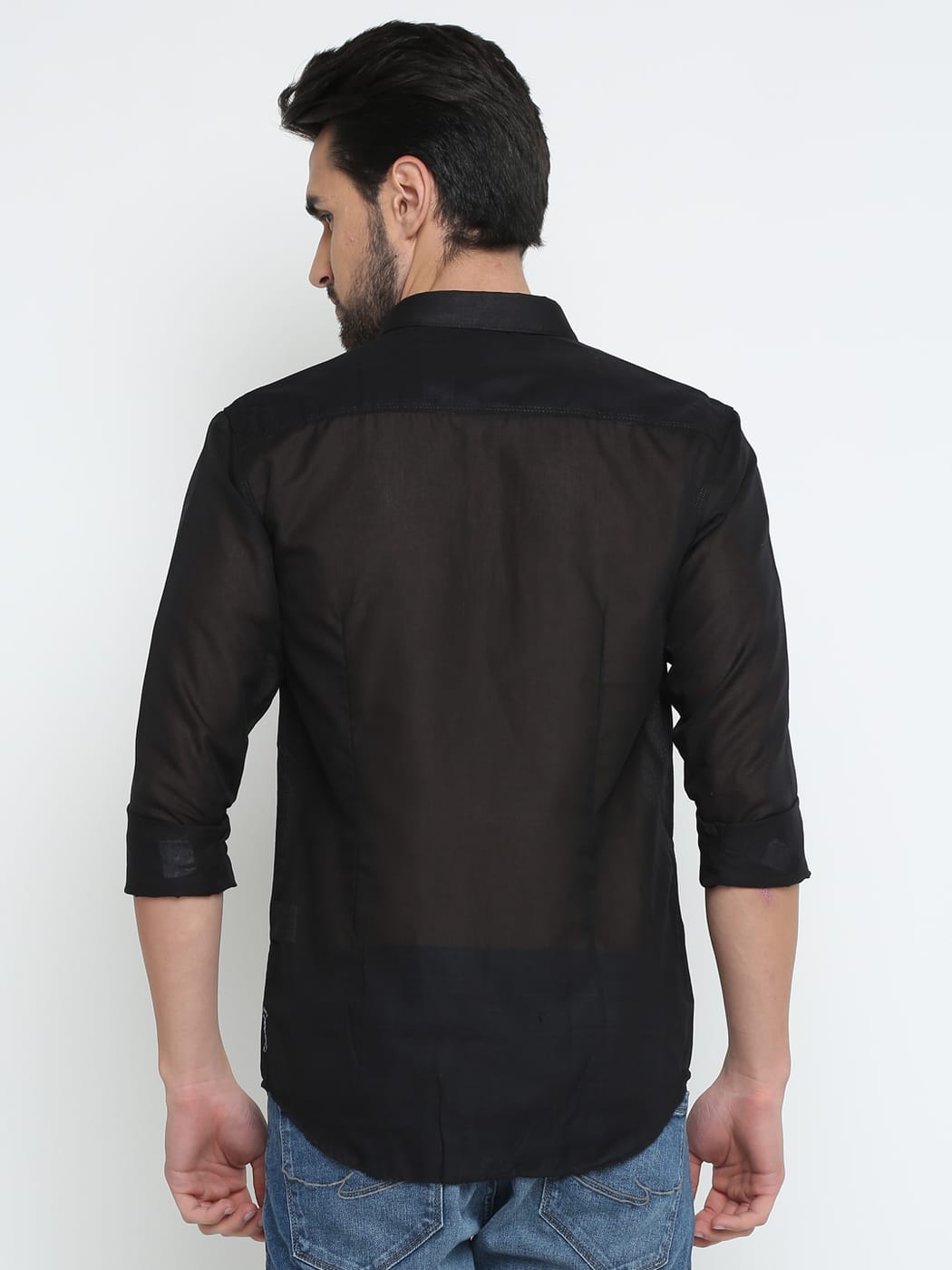 Buy Black WITH Solid Shirt AJIO