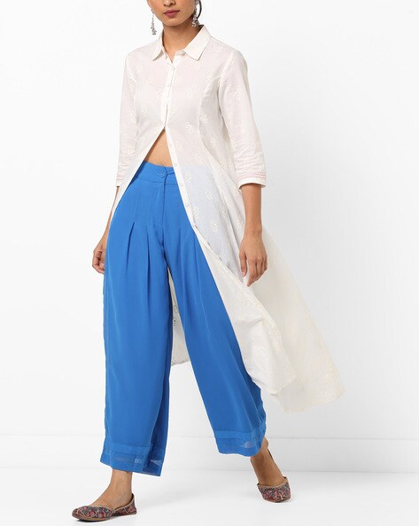 Palazzo Pants with Semi-Elasticated Waist Price in India